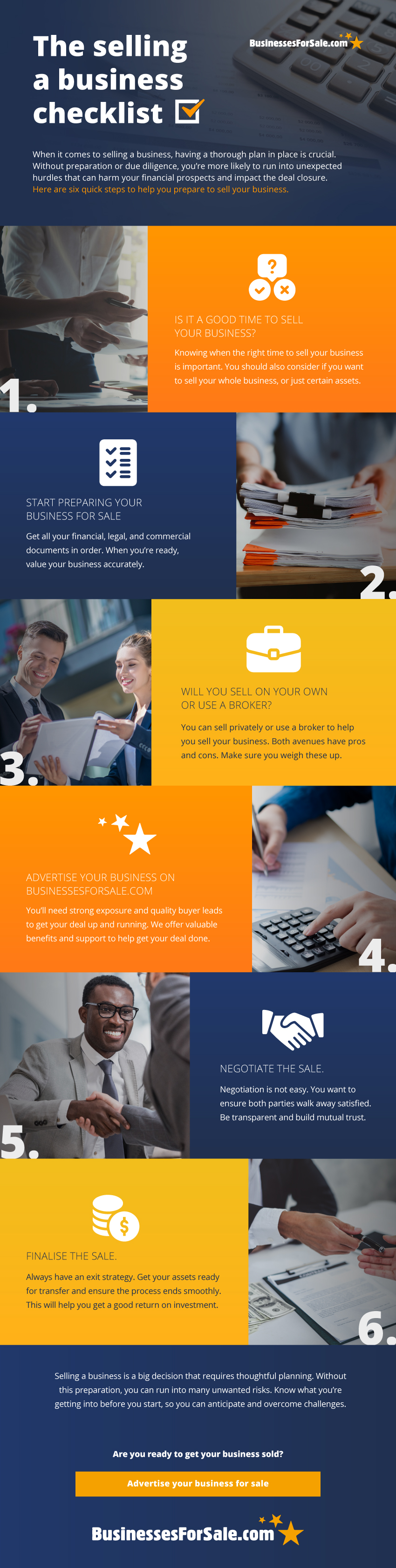 The Selling a Business Checklist