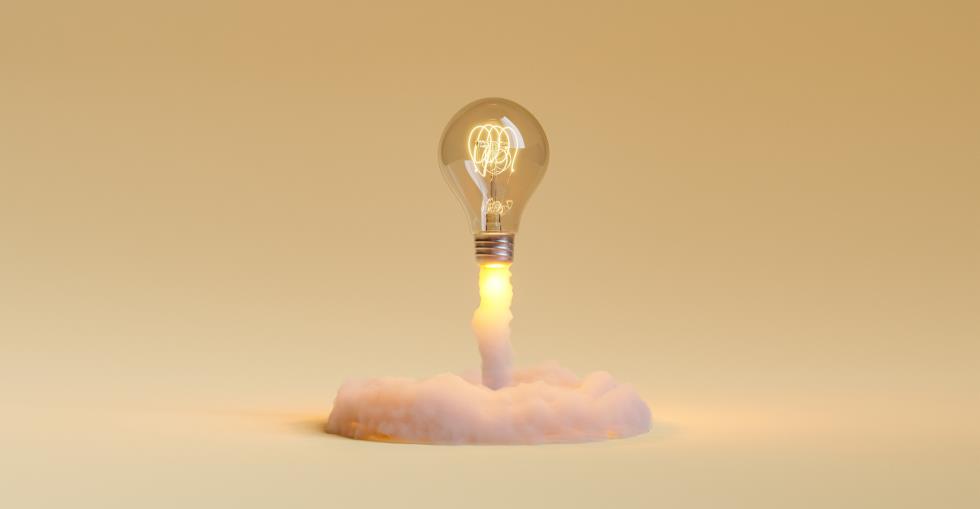lightbulb launching to space