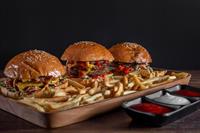 busy burger takeaway with - 1