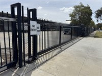 established steel gate fencing - 1