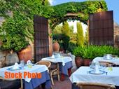 exclusive restaurant along busy
