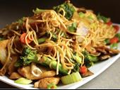 noodles asian food with