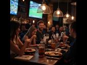 entertainment-focused bar with patio