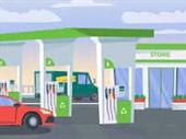 absentee-owned gas station with
