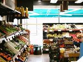 high exposure supermarket with